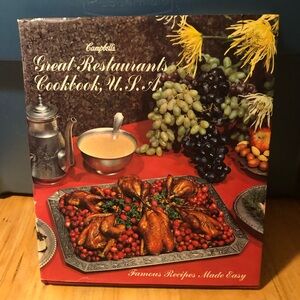 3/$40 Campbell’s Soup “Great Restaurant Cookbook USA” cookbook